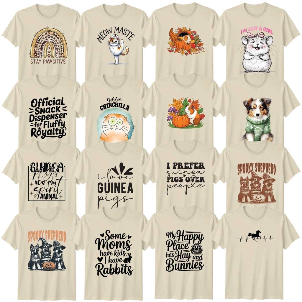 Novelty Pets Farm Animal Adult T-Shirt Guinea Pigs Animal Lover Gift