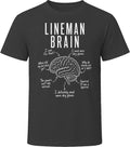 Lineman Brain Funny Power Lineman T Shirt