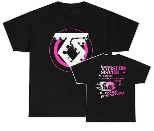 Twisted Sister 1982-83 Under The Blade World Domination Tour Shirt