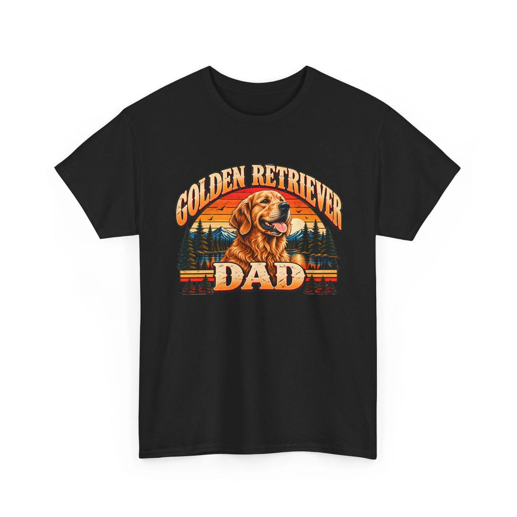 Golden Retriever Dad Shirt Vintage Retro Dog Lover Outdoor Graphic Tee