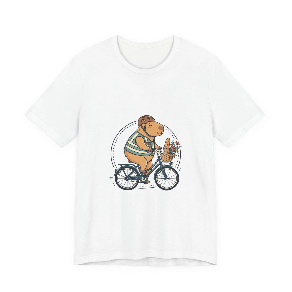 Capybara Biking Illustration Tee | Cycling Tour de France Vibes