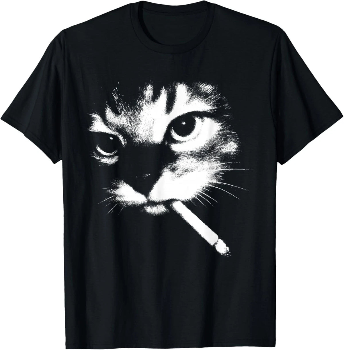 Smoking Cat Meme Funny Cigarette Kitty Gen Z T-Shirt unisex Tee