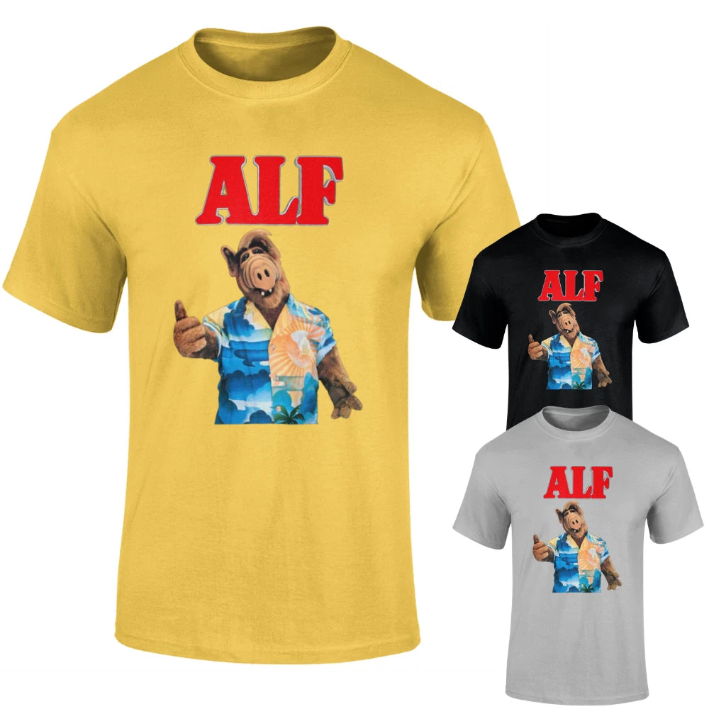 Retro Alien T Shirt ALF 1980s TV Comedy Funny Life Form Christmas Gift Dad S-5XL