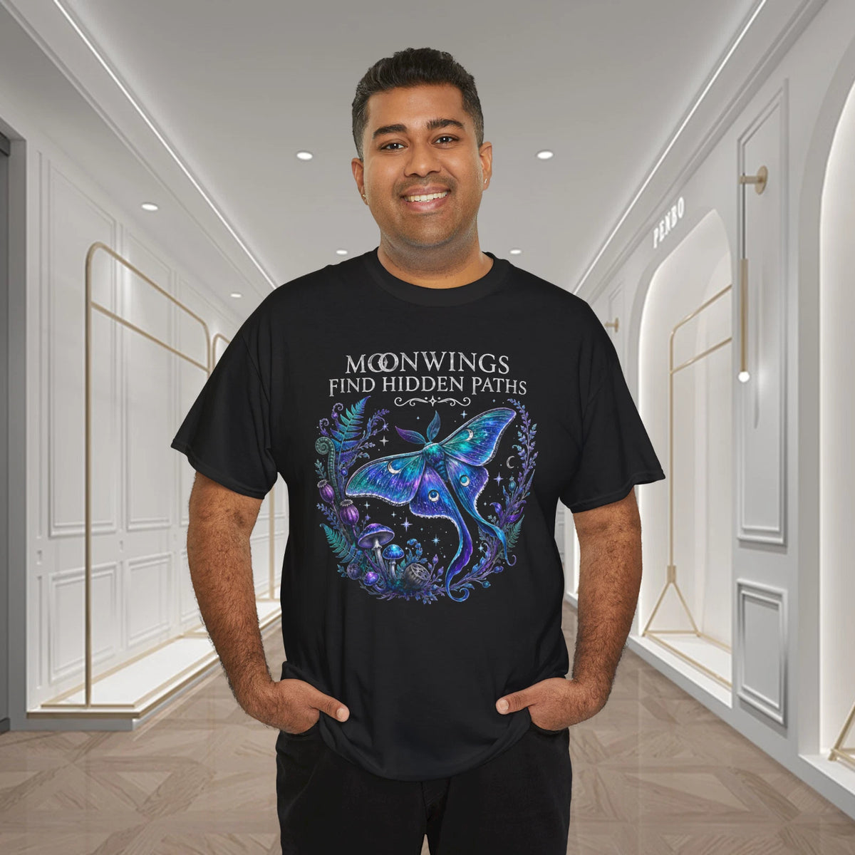 Moonwings Find Hidden Paths Luna Moth Graphic T-Shirt