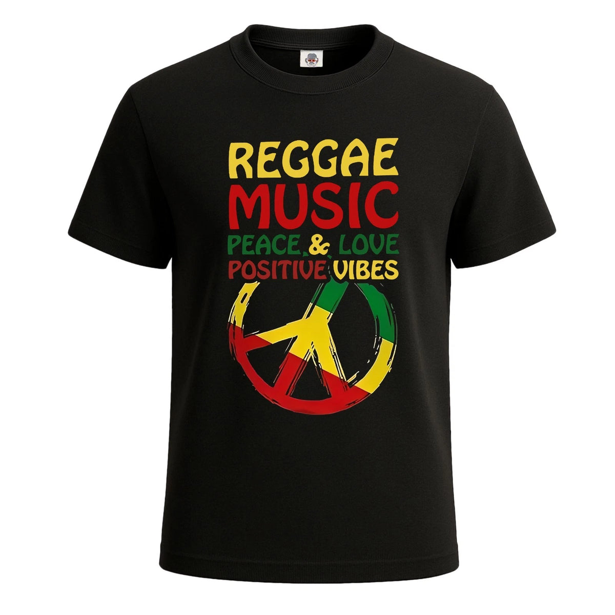Reggae Music Peace Love Positive Vibes Men's Graphic T-Shirt Novelty Tee Top