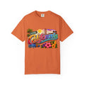 California Retro Sunset T-shirt | Golden Gate, Palm Trees & Surf