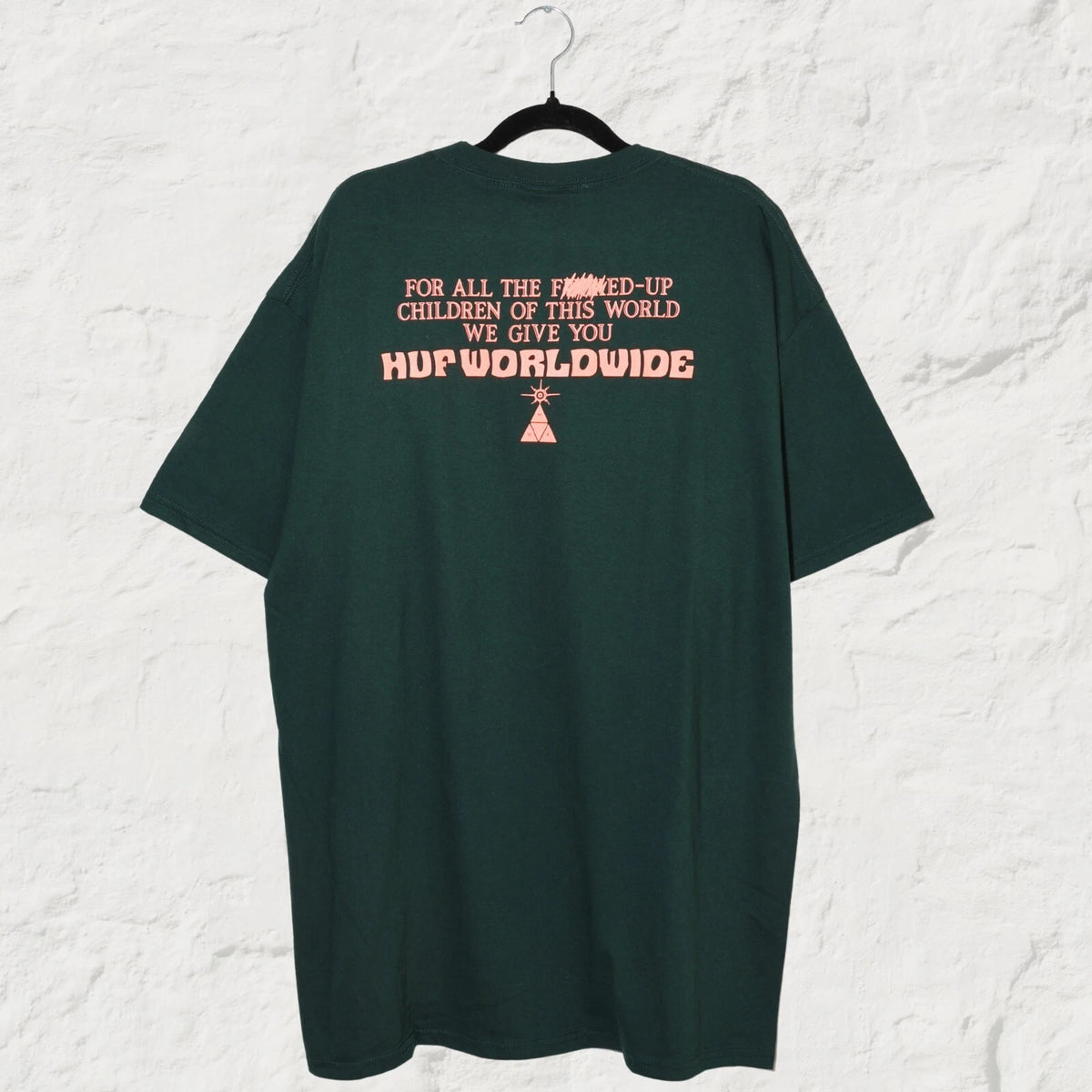 HUF We Give You Graphic T Shirt Dark Green Skate Streetwear Tee XL