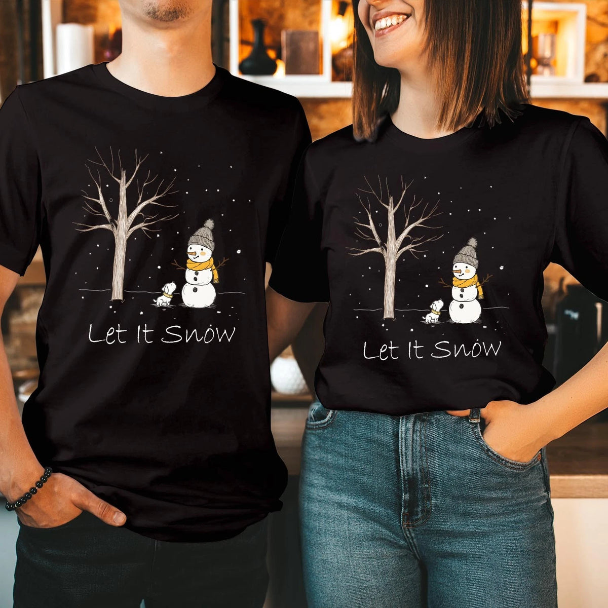 Merry Christmas Let it snowman Dog Shirt Santa Light Funny Xmas Sweatshirt 5335