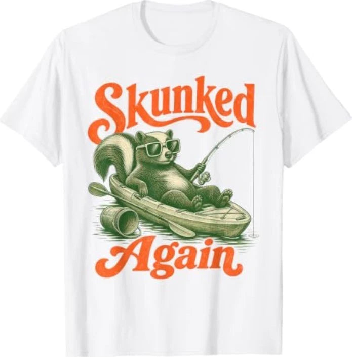 Skunked Again Kayak Fishing Kayaking Angler T-Shirt
