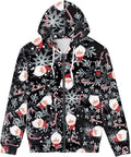 Ugly Christmas Zipper 3D Hoodie Xmas Long Sleeve HS1563