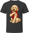Labradoodle Dog I Love Mom Tattoo Cute Dog Dad Gift T Shirt