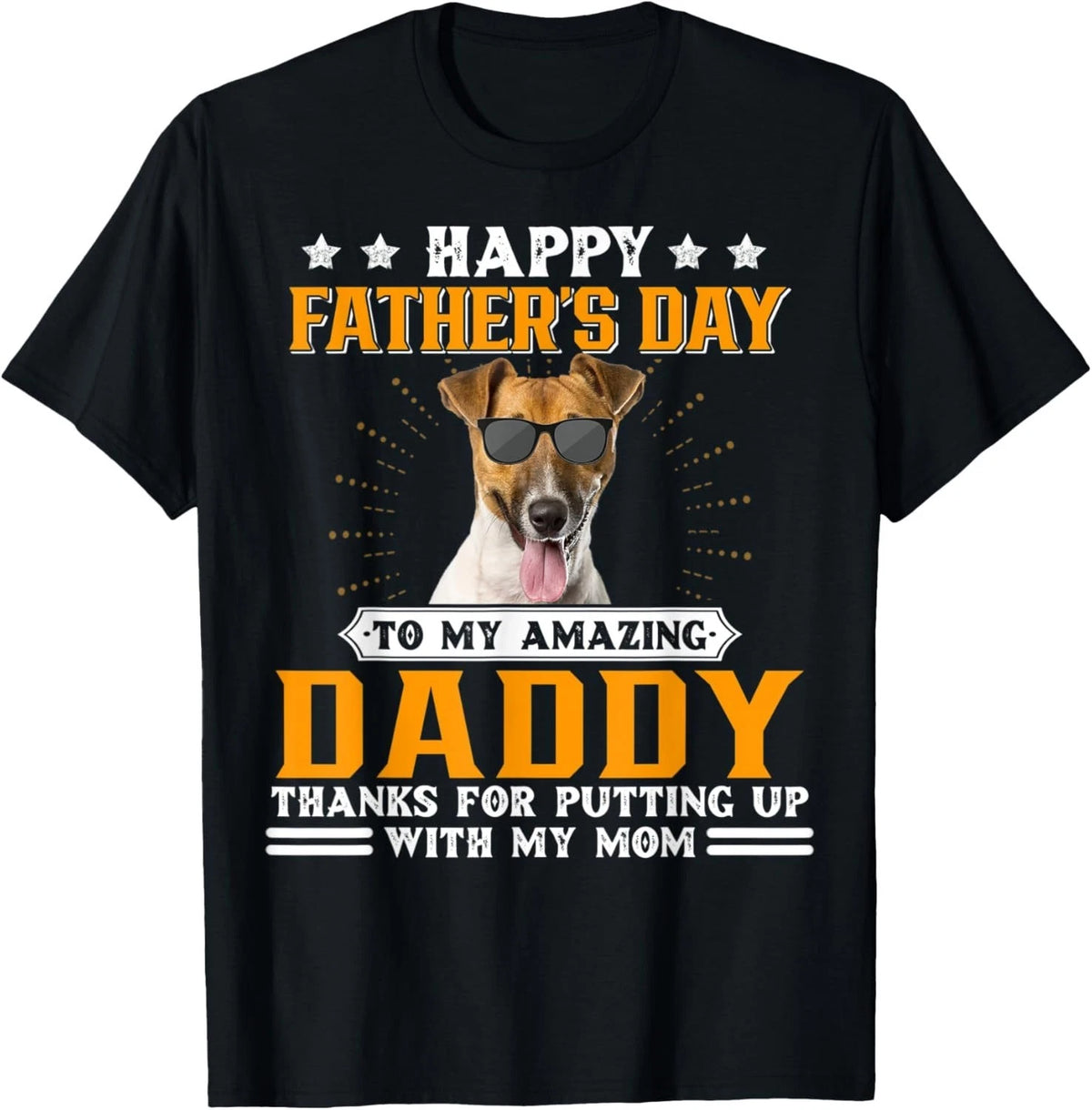Happy Father's Day Jack Russell Terrier Dog Dad Gifts Men T-Shirt