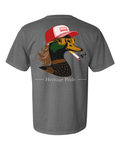 Heritage Pride Hilarious Smoking Mallard Duck With Cap Mens Short Sleeve T-Shirt