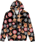 Ugly Christmas Zipper 3D Hoodie Xmas Long Sleeve HS1559