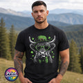 Fun Highland Cow Printed T-Shirt Lucky Irish Clover Cow Tee Adult Unisex S-2XL