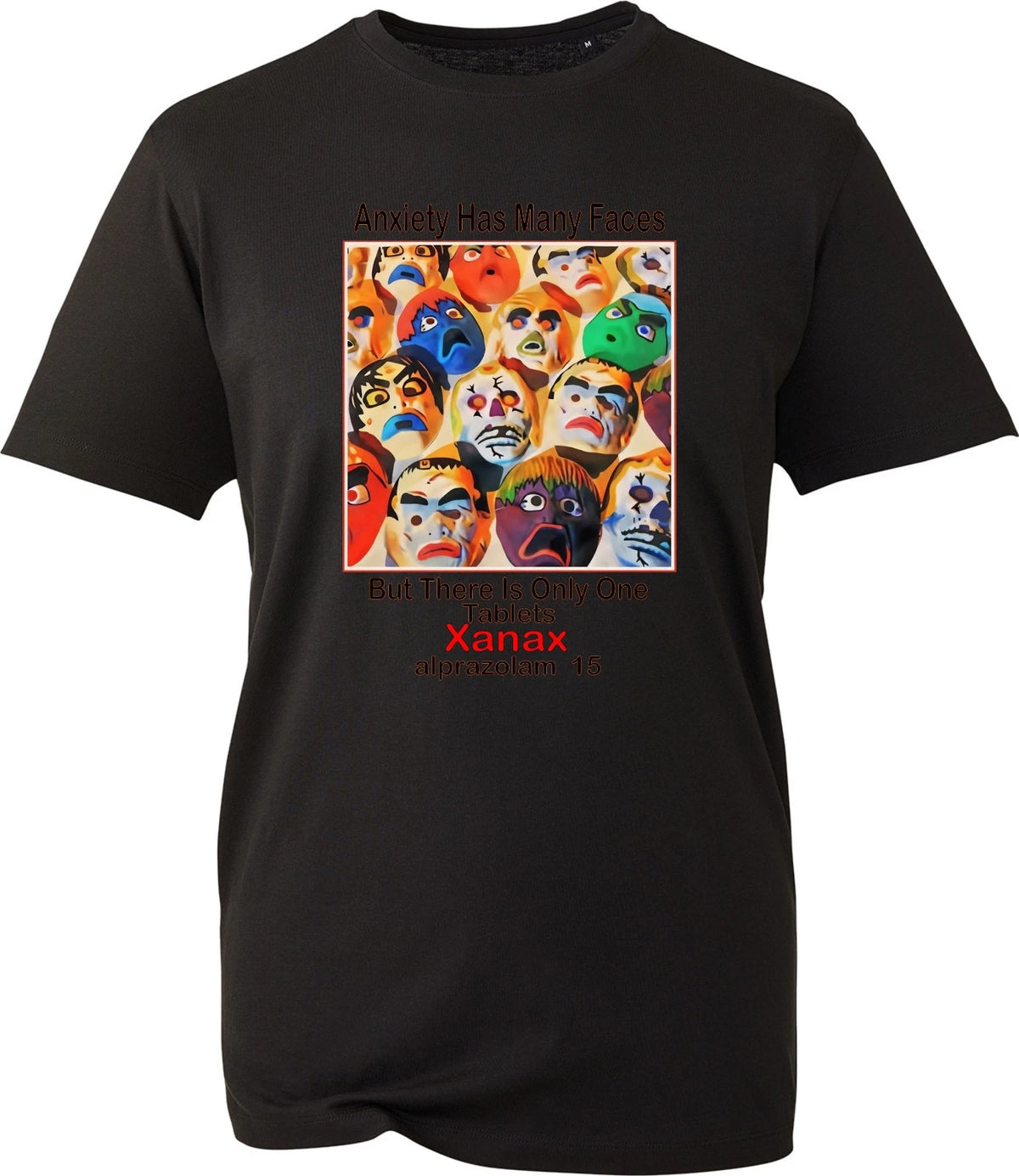 Anxiety Has Many Faces T Shirt Vintage Ad Retro Mental Health Mens Womens Tee