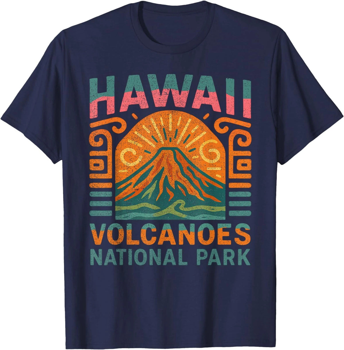 Vintage Hawaii Volcanoes National Park Retro T-Shirt