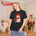 Christmas Snowman T-Shirt Cute Winter Holiday Graphic Tee Unisex