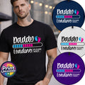 Daddy Loading T Shirt Dad To Be Gift Fun Pregnancy Announcement Tee Footprints