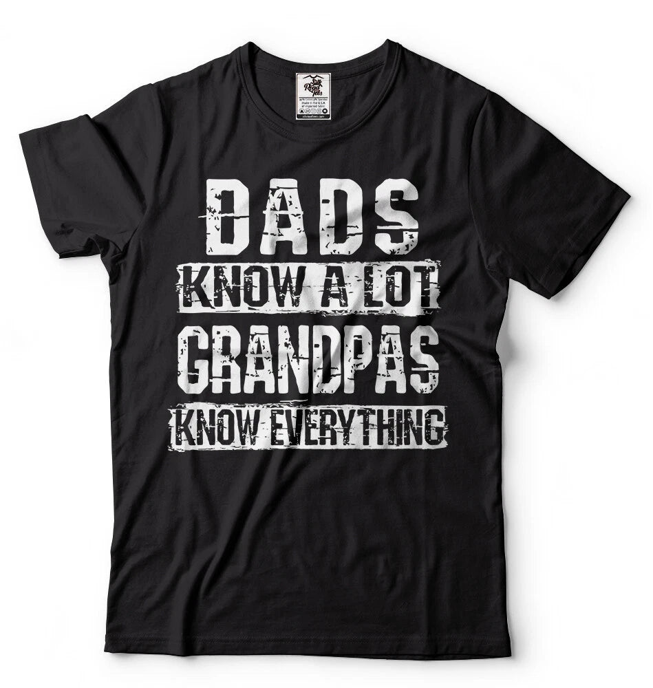 Gift for Grandpa T-shirt Grandfather shirt Grandpas Know everything fathers Tee