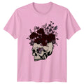 Floral Skull T-Shirt Womens Gothic Dark Academia Style Gift For Her