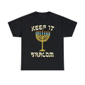 Keep Is Shalom Hanukkah Menorah Graphic Tee Shirt, S-5XL