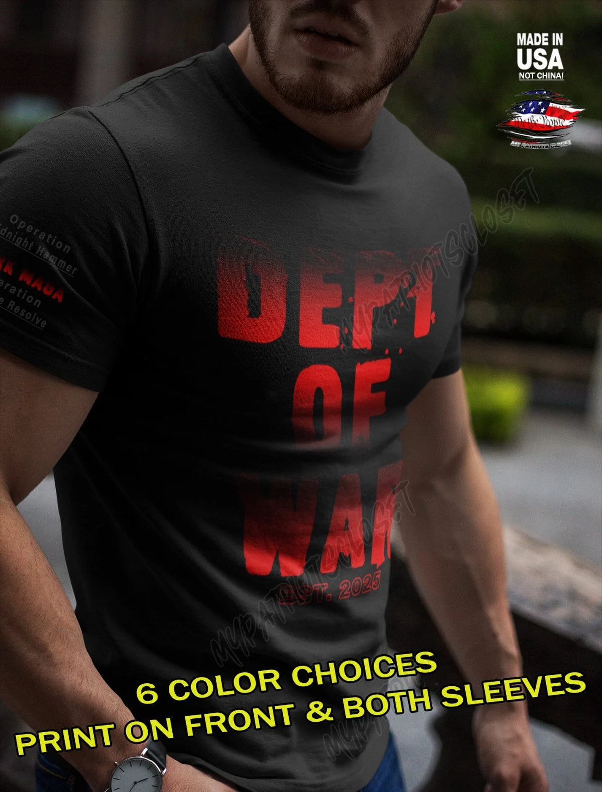 Department of War Est 2025 DOW Military DARK MAGA T-shirt
