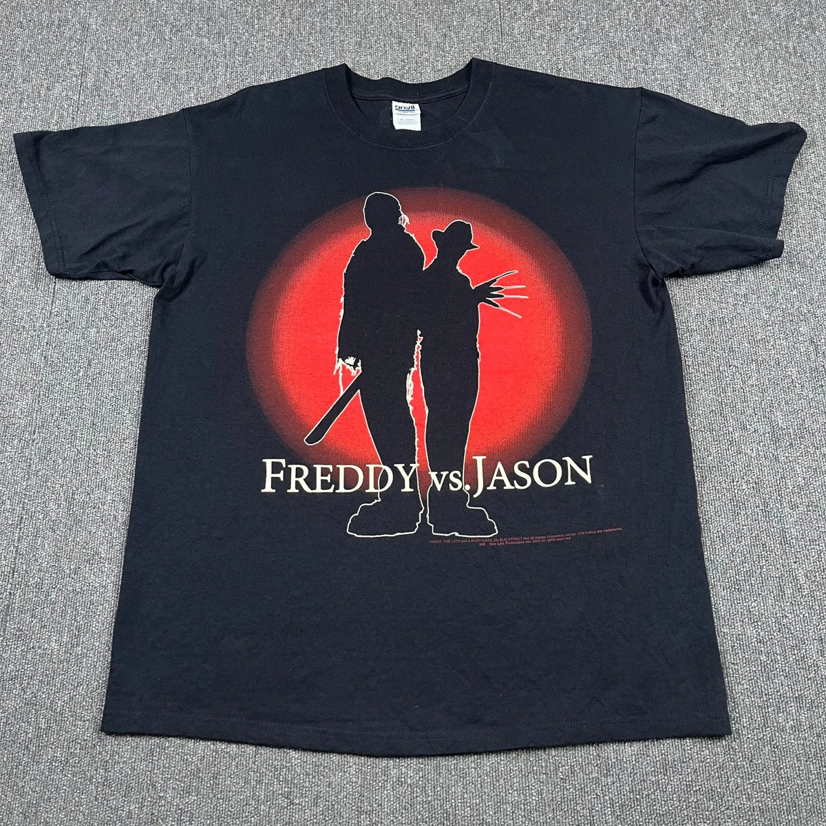 Freddy Vs Jason Shirt Mens Large Black Horror Movie Anvil Film Vintage 2004