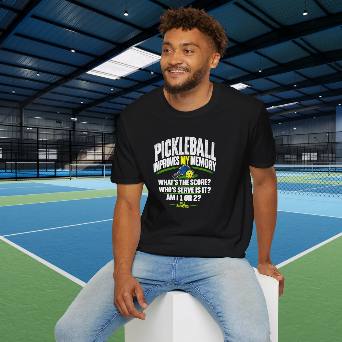 Pickleball Improves My Memory Tee - Funny Pickleball T-Shirt - Dill Breakers