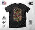 Psychedelic Taurus Bull Zodiac T-Shirt Black Unisex