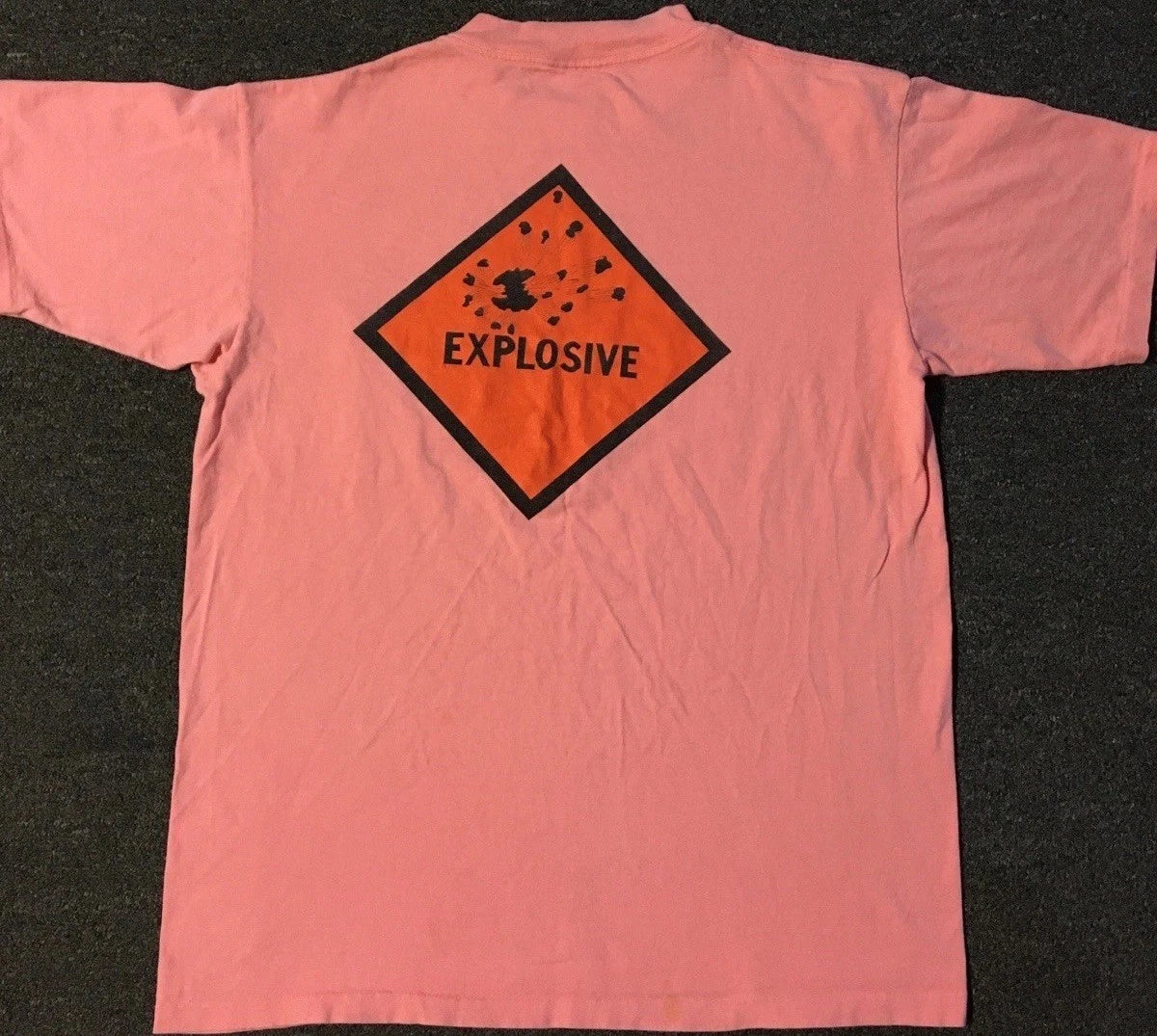 Vtg 80s Explosive Faded Shirt L USA Funny Surf Skate Rave Grunge Punk Explosion