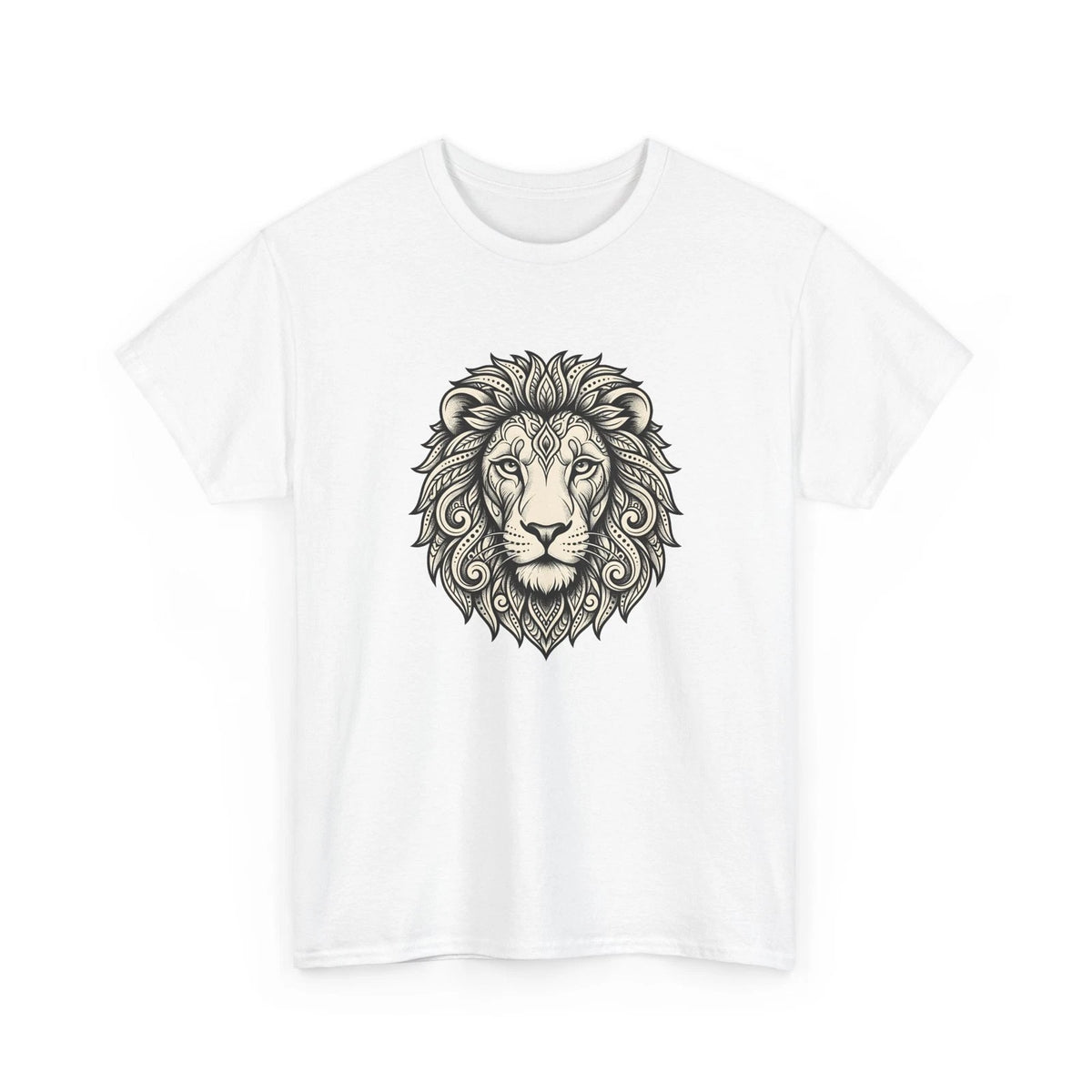 Lion Head Shirt Animals Astrology Gift Women Tribal Tee Lion T-Shirt Wildlife
