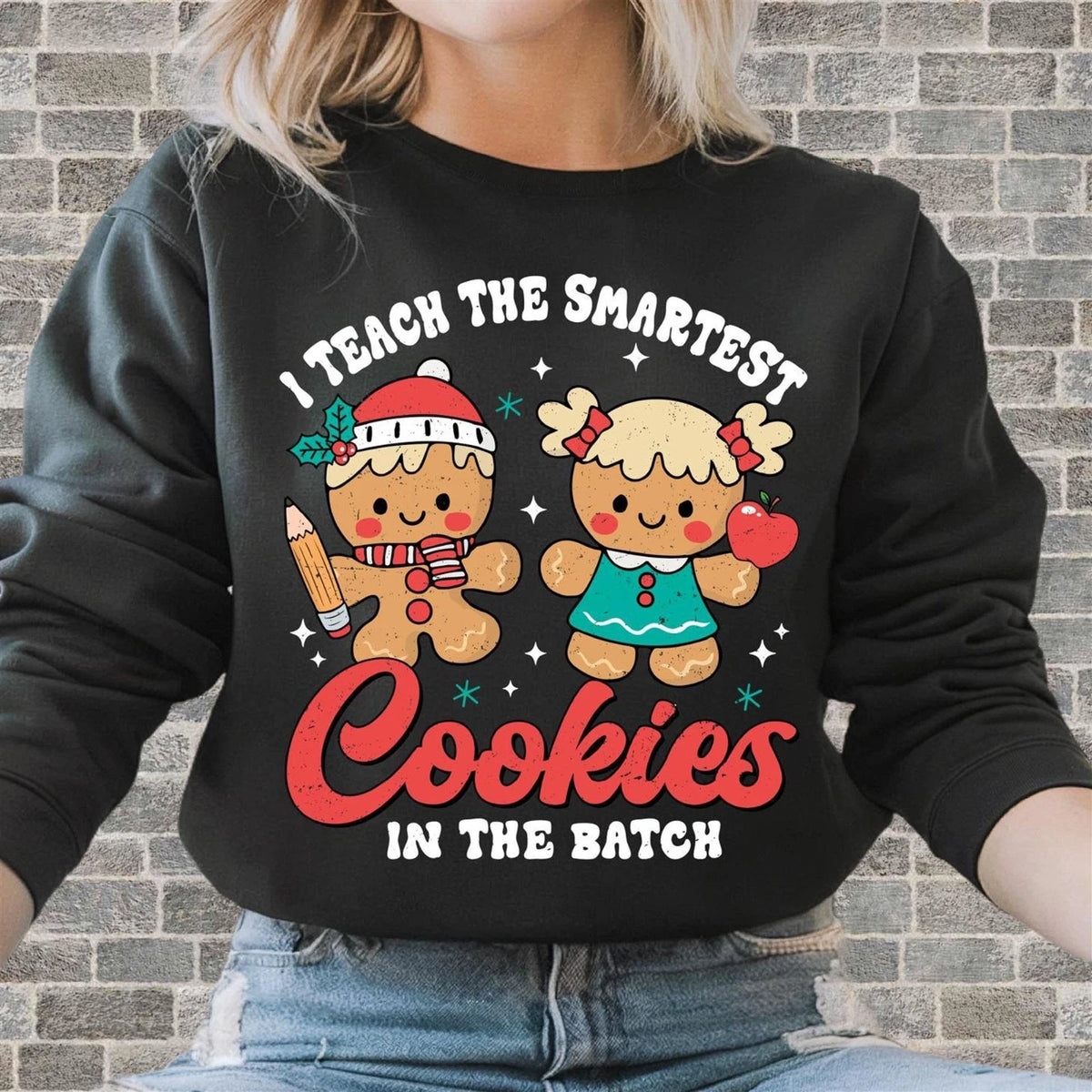 Gingerbread Teacher Christmas Unisex Hoodie Tshirt Men Women Unisex N200