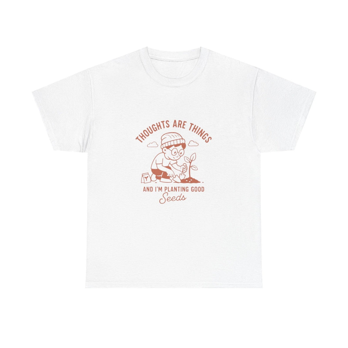 Vintage T Shirt Positive Vibes Gardening Tee, Cotton T-shirt for Plant Lovers