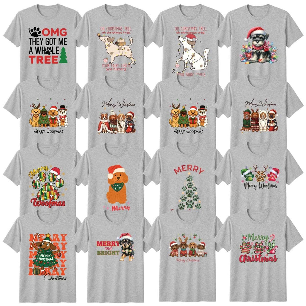 Christmas Dog T-Shirt Festive Winter Puppy Christmas Gift
