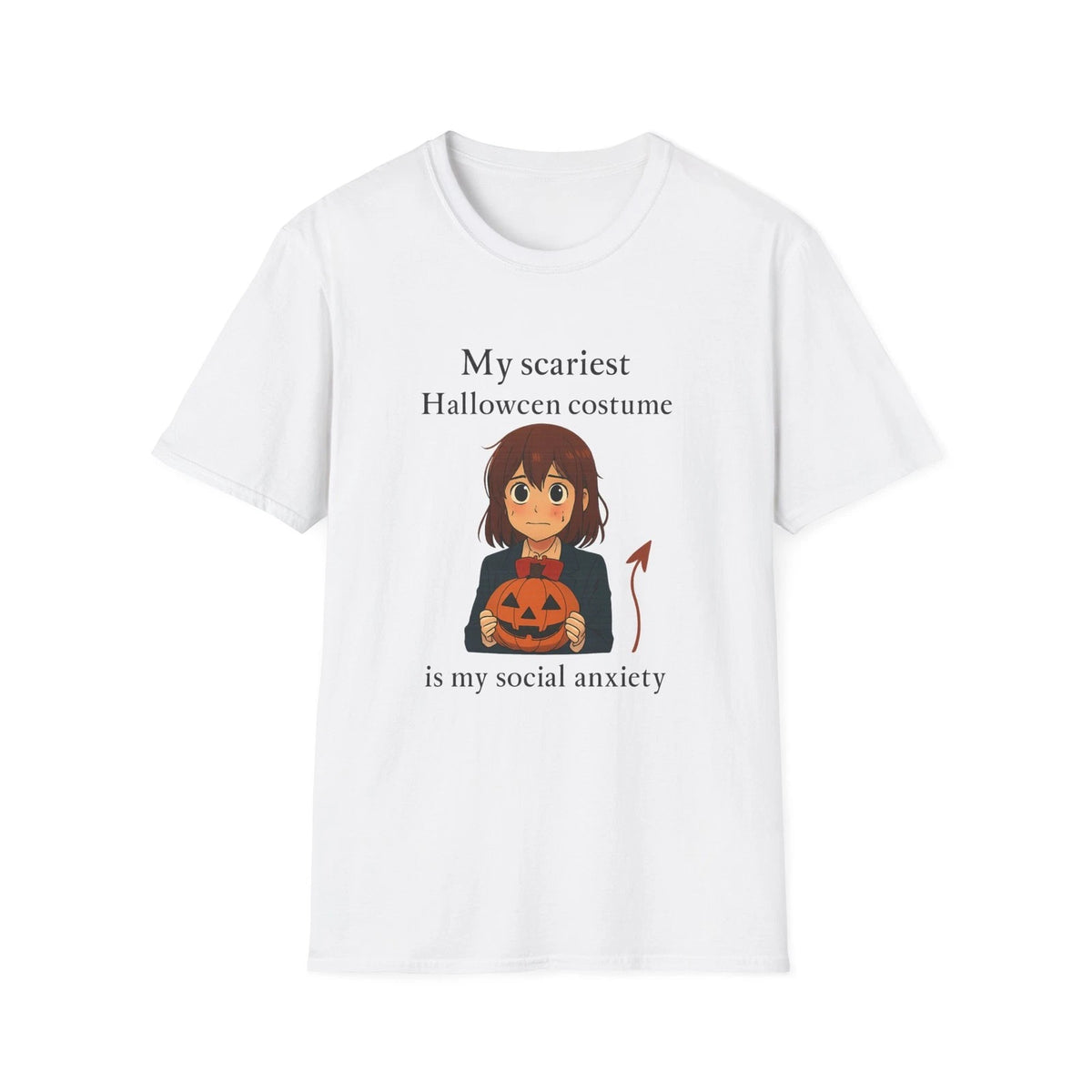 Halloween Social Anxiety T-Shirt, Funny Shirt, Unisex Tee, Scary Costume [...]