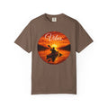 Sunset Kayak Vibes T-shirt | Retro Outdoor Lake Scene