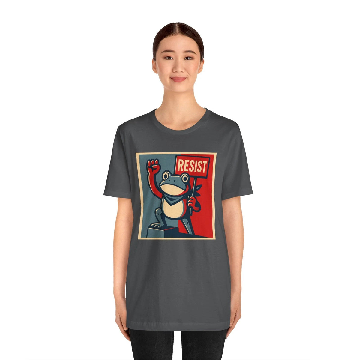 RESIST Frog Poster-Style T-Shirt  Protest Graphic Tee | Unisex Soft Cotton Shirt