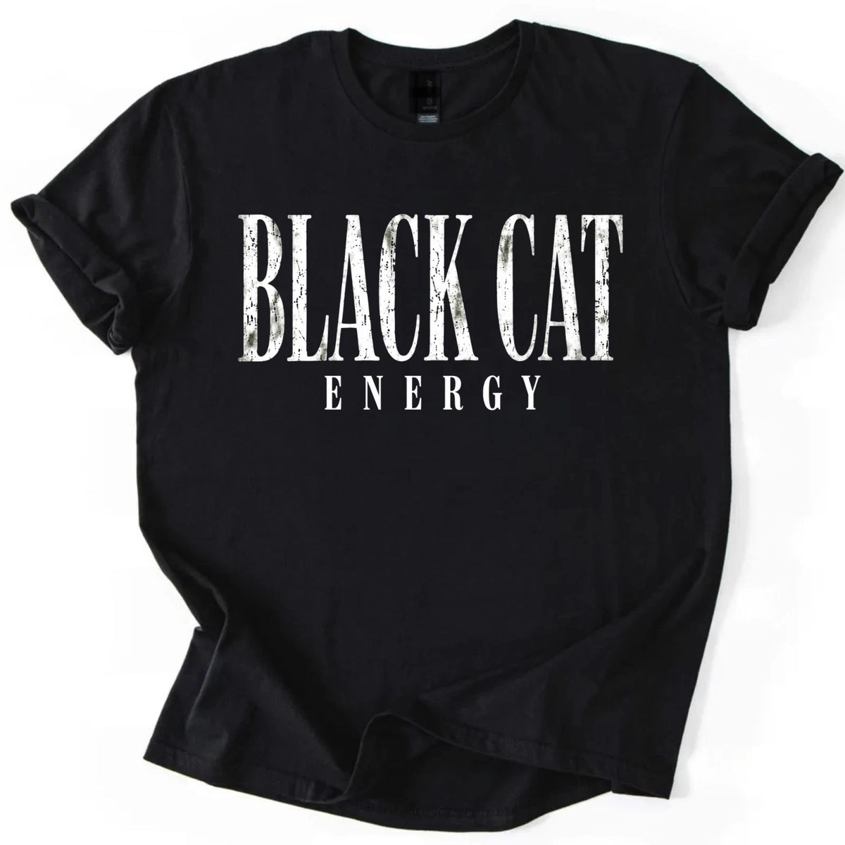 Black Cat Energy Funny Animal Vibe Halloween Unisex T-Shirt