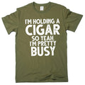 men's funny papa dad sarcastic I am holding cigar procrastination Tee Shirt