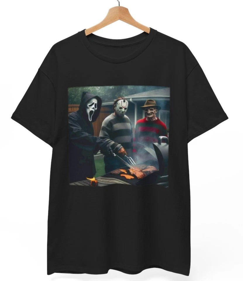 Michael Myers & Jason T-Shirt Horror Movie Halloween Slasher Unisex Tee