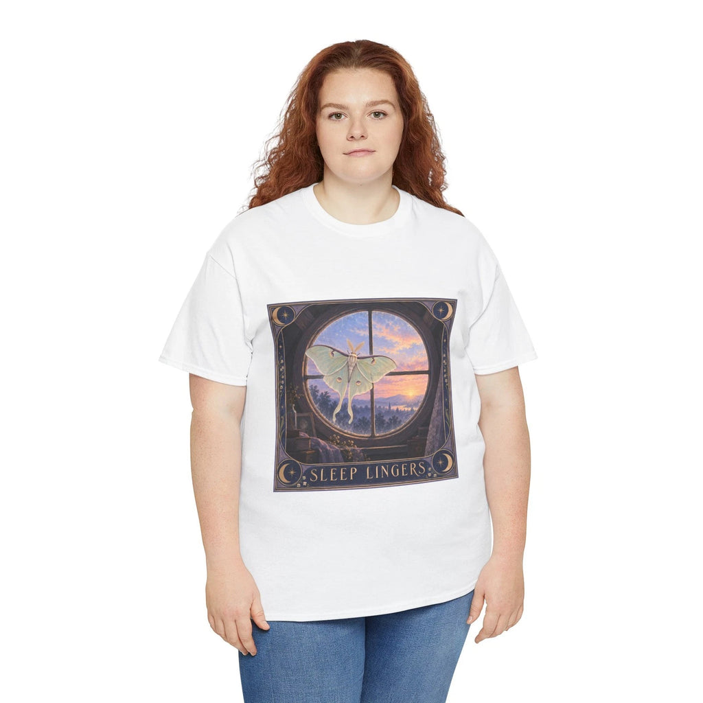 Luna Moth Music Dream Pop Celestial Fantasy Vintage Unisex Heavy Cotton Tee
