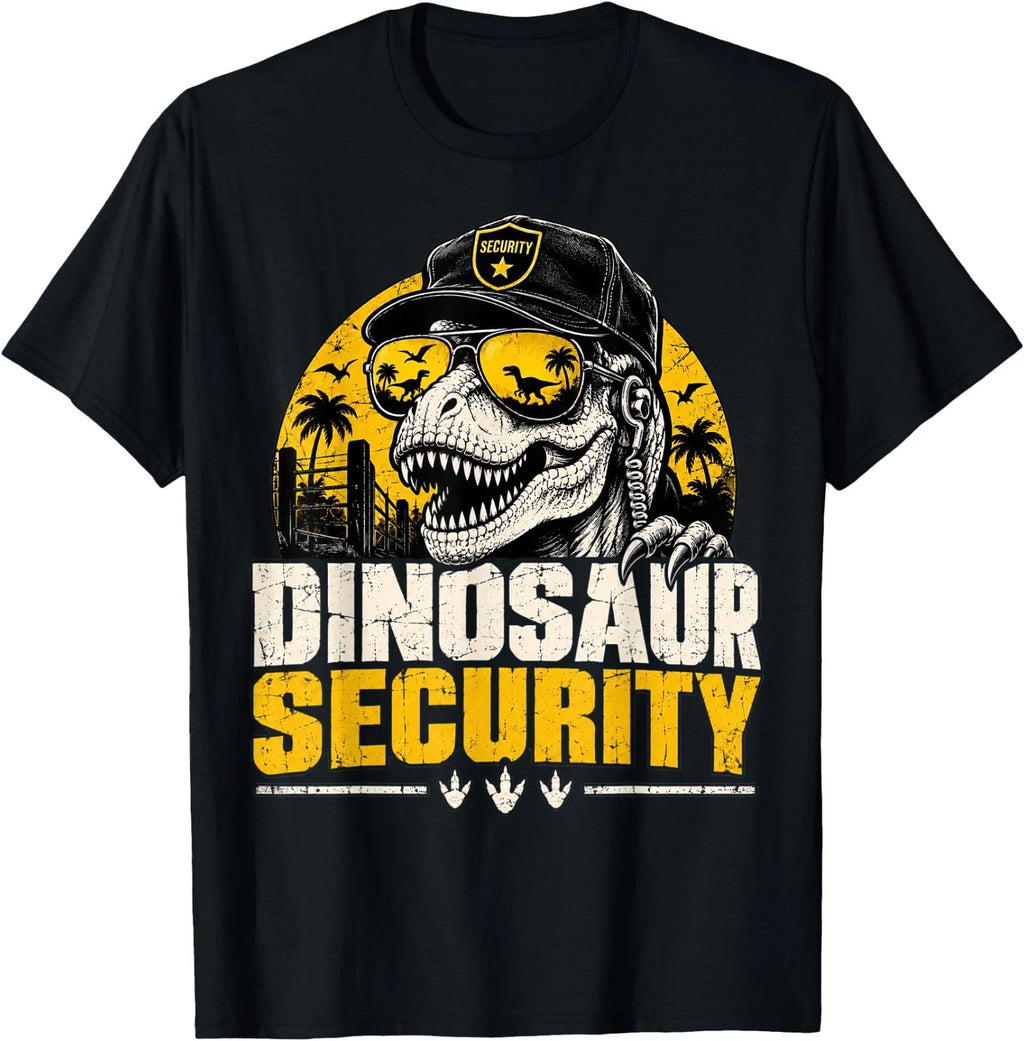 Halloween Dinosaur Security Funny Mom Dad Women Men T-Shirt