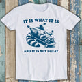 It is What It is and It's Not Great Raccoon Funny Gift Tee T Shirt 1782