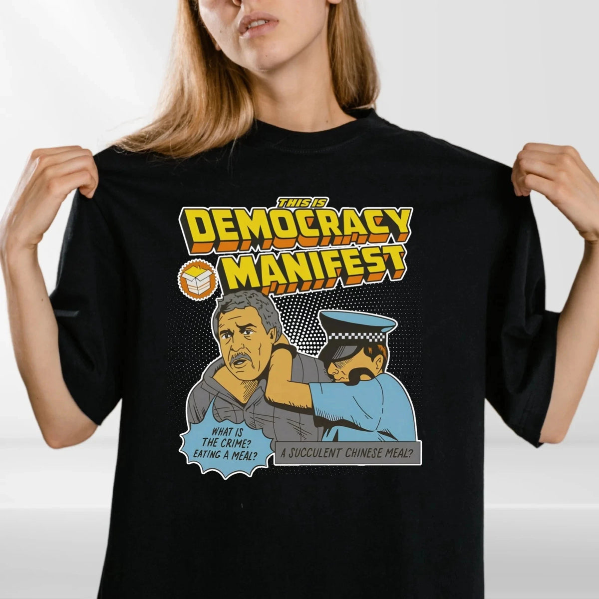 Democracy Manifest Retro Comic T-Shirt