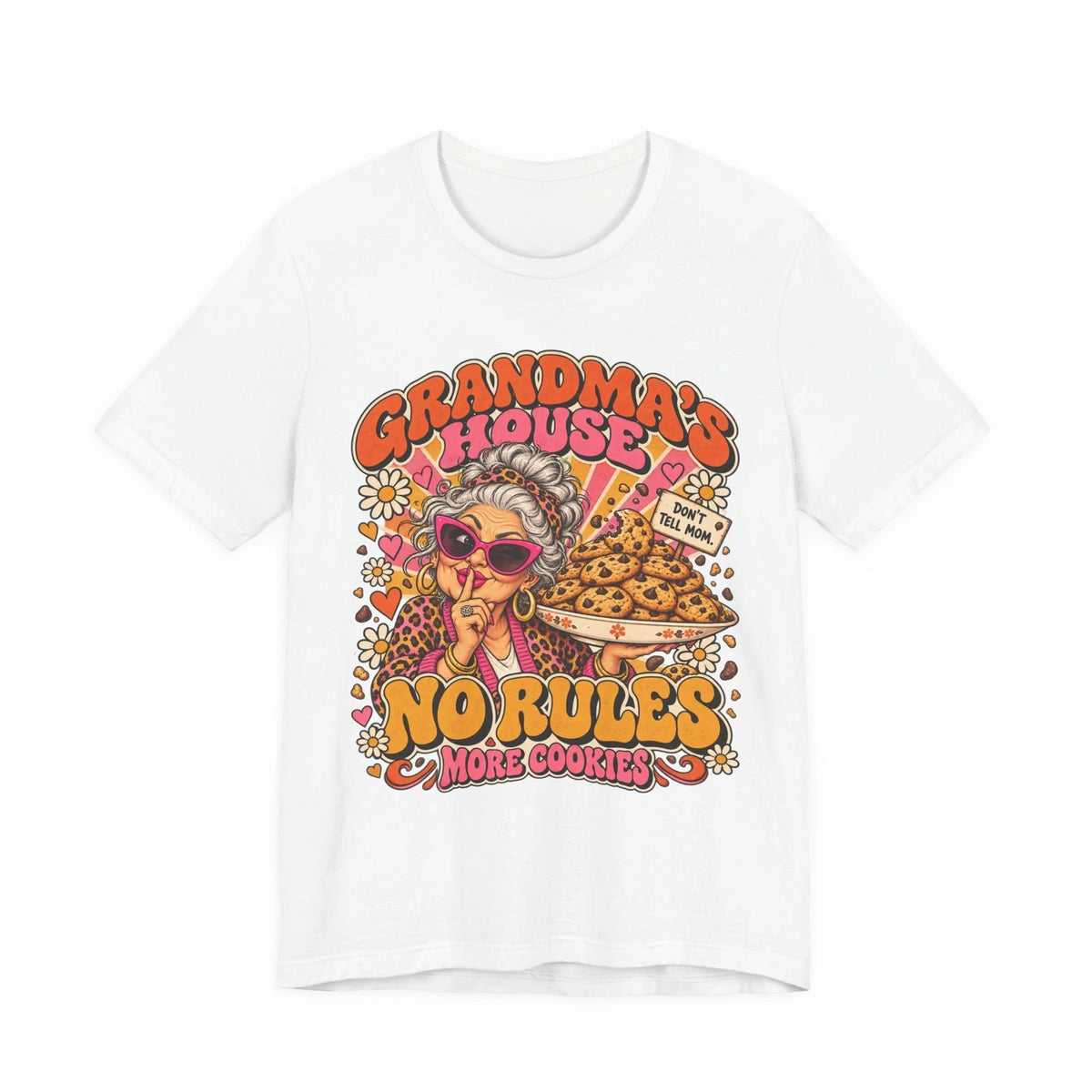 Grandma's House No Rules Tee | Retro Cookie Grandma Design