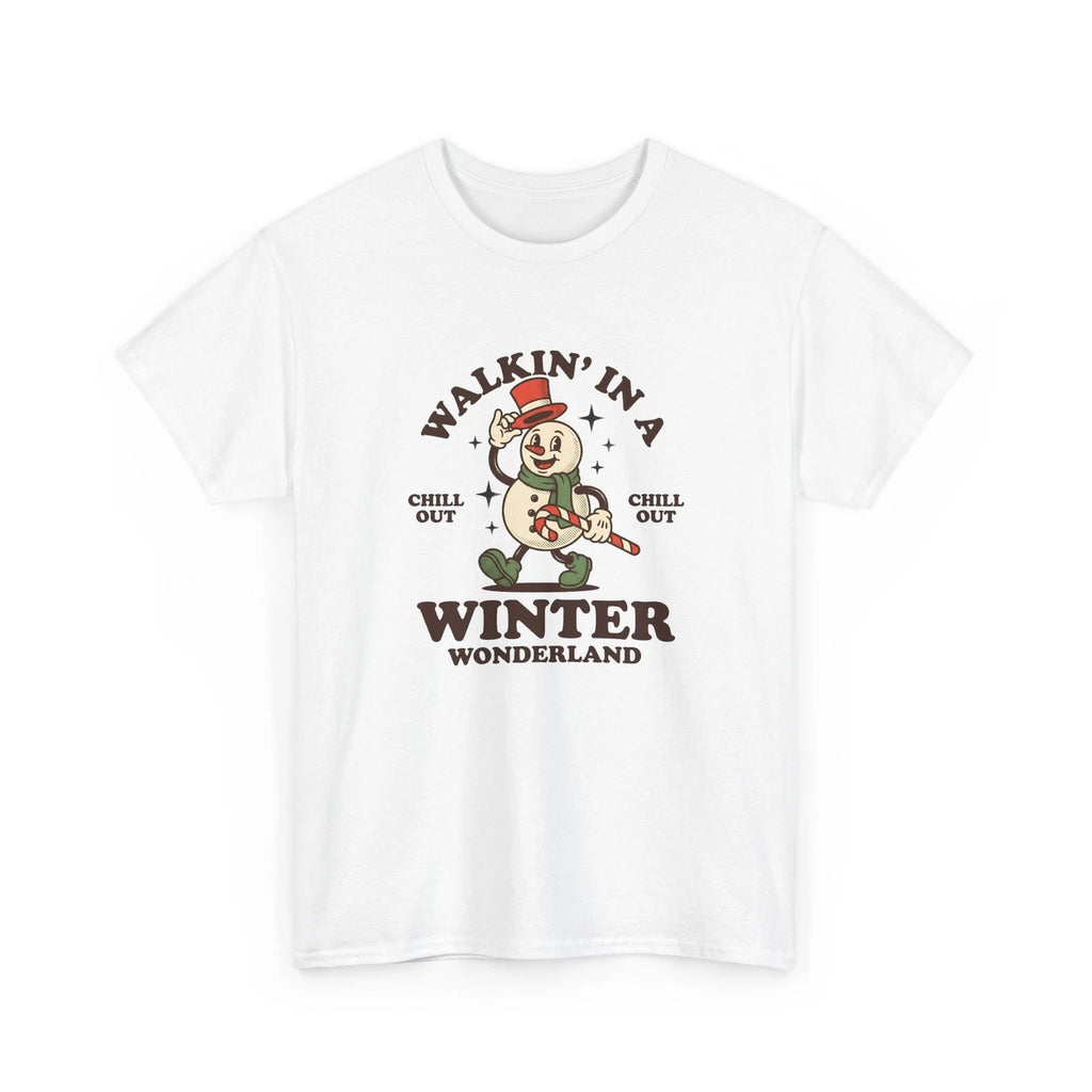Snowman Peppermint Stick Shirt Christmas Cold Season Gift Women Antique Tee