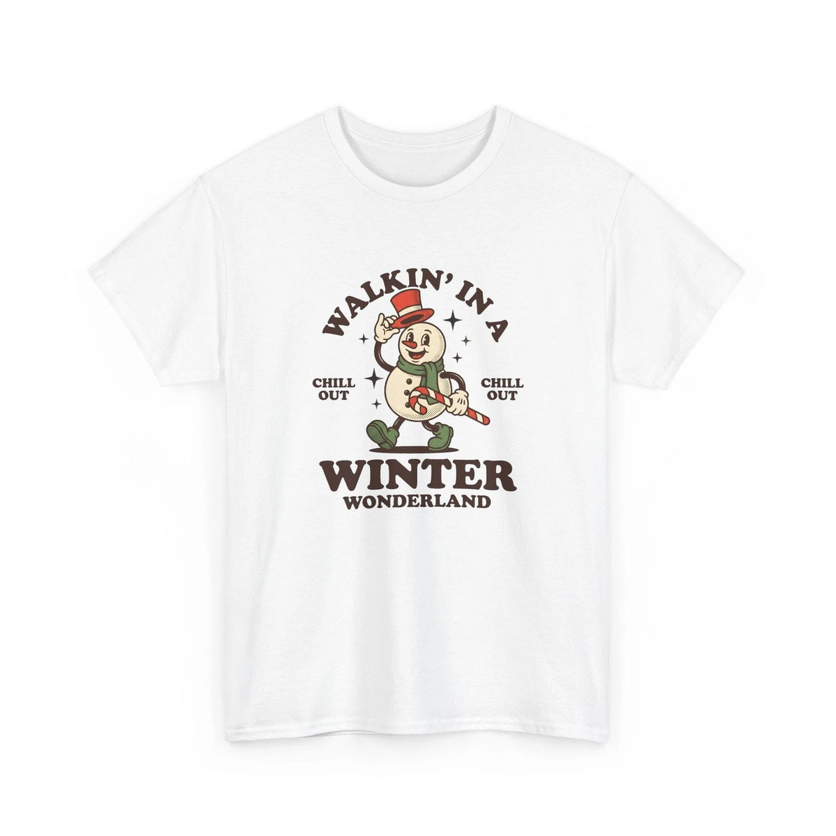 Snowman Peppermint Stick Shirt Christmas Cold Season Gift Women Antique Tee