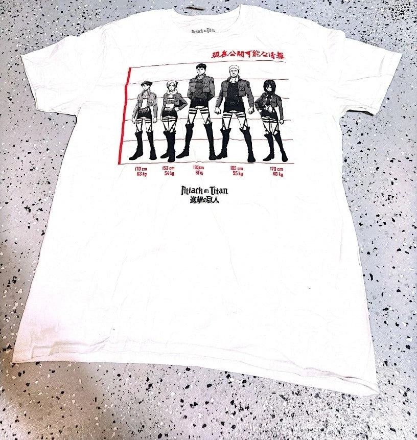Attack on Titan Anime Unisex New T-shirt (Large)