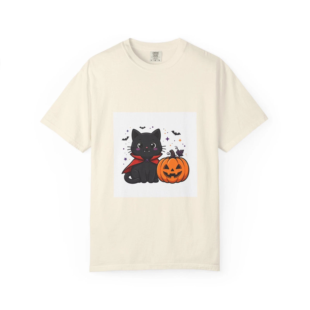 Vampire Cat Halloween Tee | Spooky Black Cat Tee | Comfort Colors